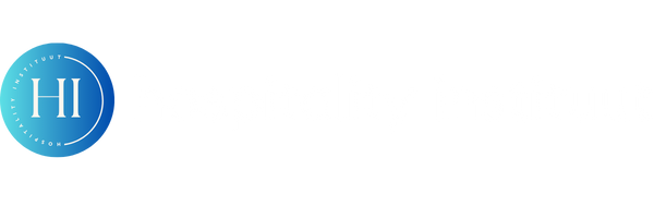 Rechthoekige doorzichtige logo van het hospitality instituut